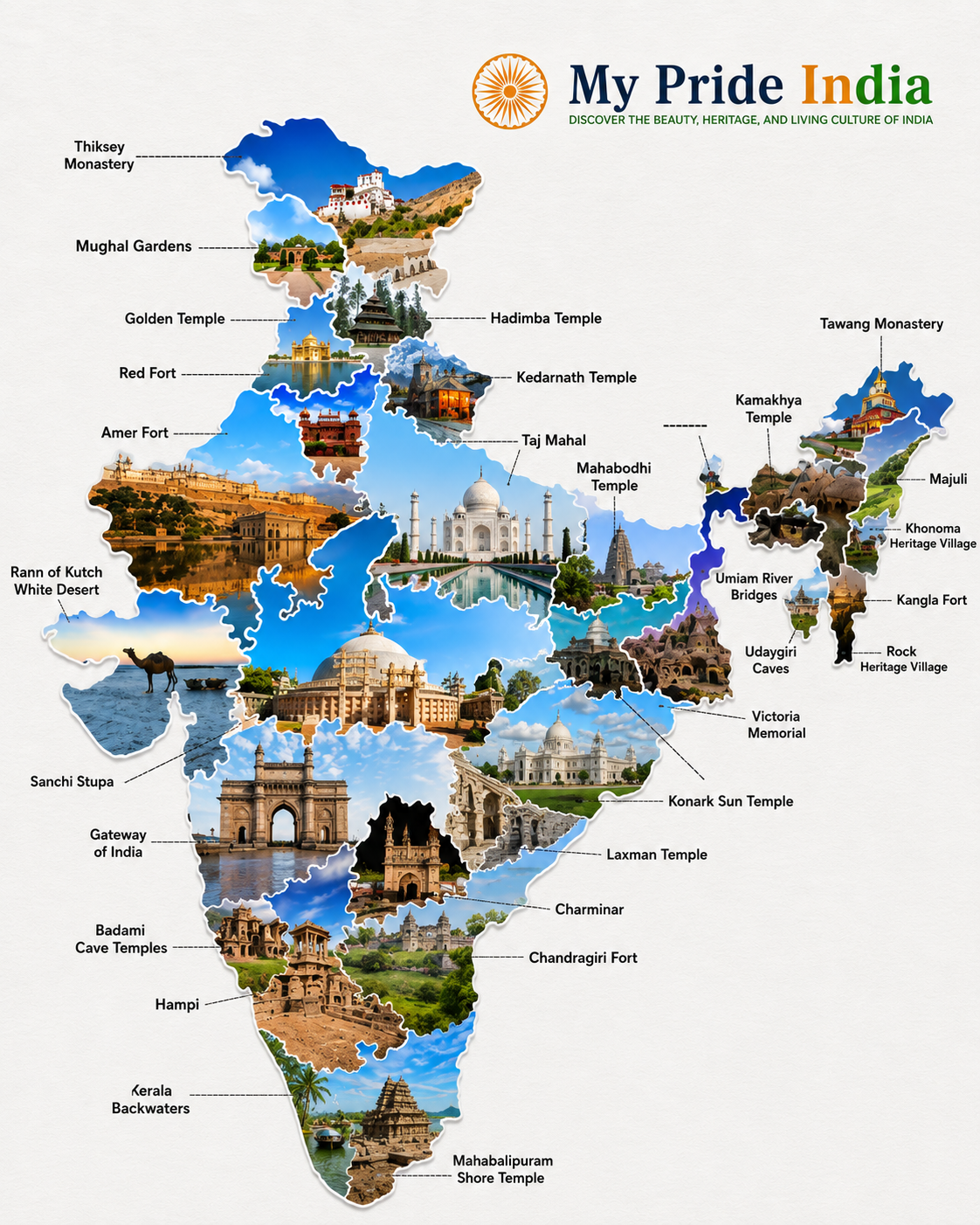 Travel map illustration