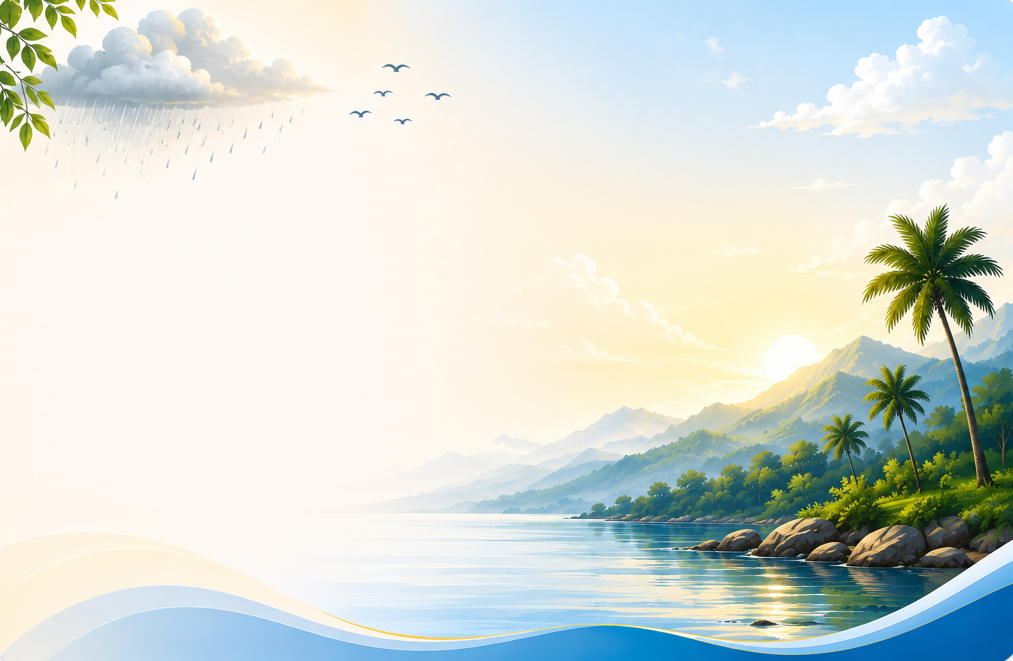 Illustrated Indian travel hero artwork